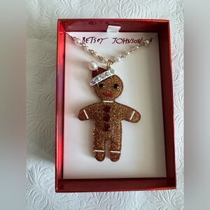 BETSEY JOHNSON GINGERBREAD NECKLACE